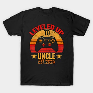 I Leveled Up To Uncle Est 2024, Video Gamer Pregnancy T-Shirt